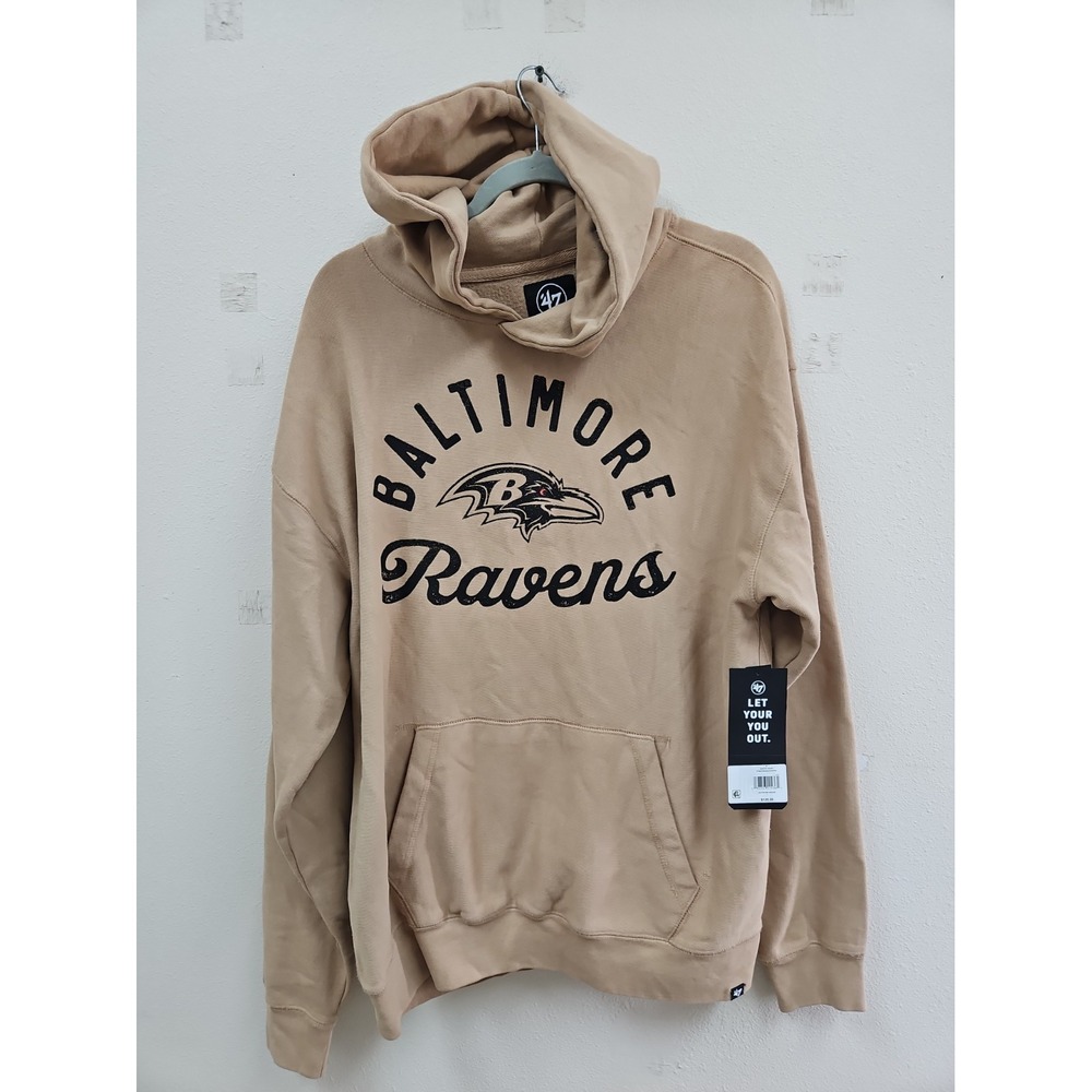 Baltimore Ravens  Hoodie Men's  Medium Khaki Pullover Hoodie NWT Read